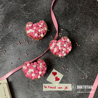 Hart cupcakes met verborgen boodschap voor Valentijnsdag recept