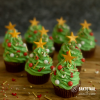 Kerstboom cupcakes recept