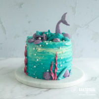 Mermaid cake recept