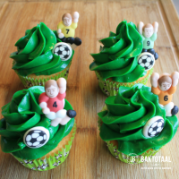Voetbal Cupcakes recept