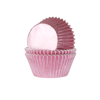 Cupcake Cups HoM MINI Folie Baby Roze 33x20mm. 36st.