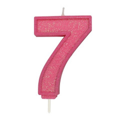 Culpitt Cijferkaars #7 Roze met Glitter