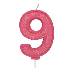 Culpitt Cijferkaars #9 Roze met Glitter