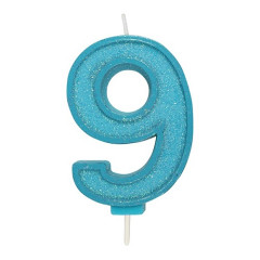 Culpitt Cijferkaars #9 Blauw met Glitter