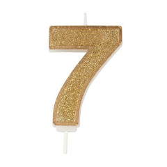 Culpitt Cijferkaars #7 Goud met Glitter
