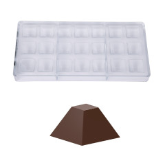 Bonbonvorm Chocolate World Piramide Afgekapt (21x) 27x17mm**