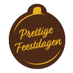 Callebaut Chocoladedecoratie Kerstbal Prettige Feestd. 252s