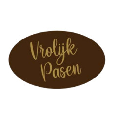 Callebaut Chocoladedecoratie Vrolijk Pasen Ovaal 224st.