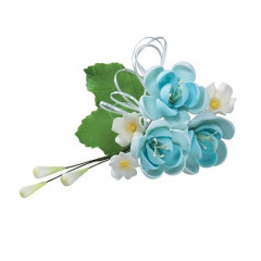 Suikerbloem blauwe Bloemen 11 cm**