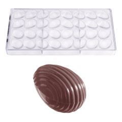 Bonbonvorm Chocolate World Gestreept Ei (32x) 32x22x11mm