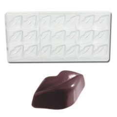 Bonbonvorm Chocolate World Lippen (21x) 49x26x17 mm