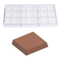 Bonbonvorm Chocolate World Vierkant (21x) 30,5x5,5mm