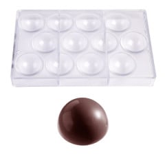 Chocolade Holvorm Chocolate World Halve Bol (12x) Ø50mm