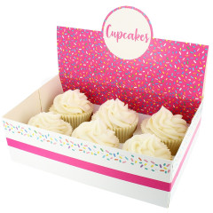 Culpitt Cupcake Doos/Display Sprinkles 24x16,7x7,7cm 20st.**