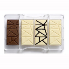 Chocolademal Strepen Tablet (4x) 8,5x4,2 cm