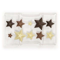 Chocolademal Sterren (10x) 2,0-3,5-5,0x4,2 cm