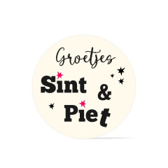 Dobla Suikerschildje Groetjes Sint en Piet (88 stuks)