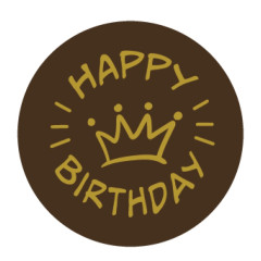 Callebaut Chocoladedecoratie Happy Birthday 280st.