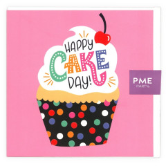 PME Wenskaart Happy Cake Day Cupcake**