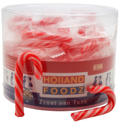 Holland Foodz Mini Zuurstok Rood-Wit 30st.