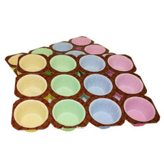 Muffin/Cupcake Tray papier gekleurd set 2x12 vormpjes