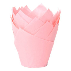 Muffin Cups HoM Tulp Baby Roze 36st.