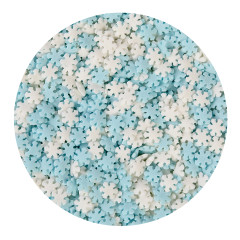 BrandNewCake Confetti Sneeuwvlokken Blauw/Wit 500gr.
