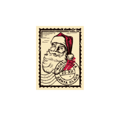 Callebaut Chocoladedecoratie Kerstman Postzegel 196 stuks