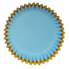 Cupcake Cups PME Blauw met Gouden Rand 30 stuks