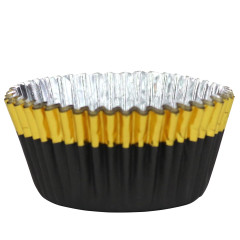 Cupcake Cups PME Zwart met Gouden Rand 30 stuks