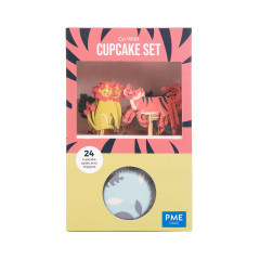 PME Cupcake Set Wild Safari Animals 24st.