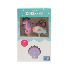 PME Cupcake Set Mermaid 24st.