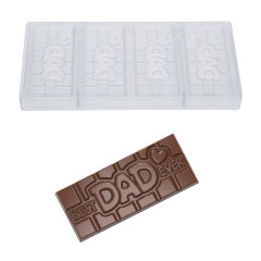 Chocolademal Chocolate World Tablet Best Dad (4x) 118x50mm