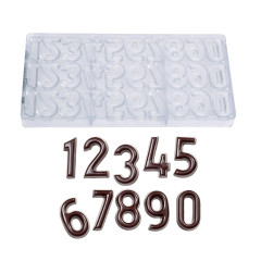 Chocolademal Chocolate World Cijfers (30x) 40x25x8 mm**