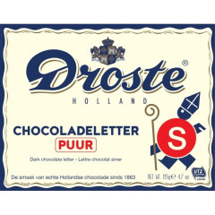 Droste Chocoladeletter Puur -Letter S- 135g