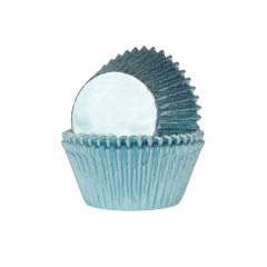 Cupcake Cups HoM MINI Folie Baby Blauw 33x20mm. 36st.