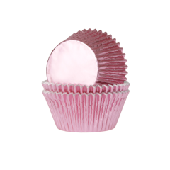 Cupcake Cups HoM MINI Folie Baby Roze 33x20mm. 36st.