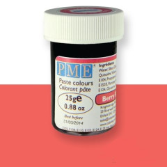 Kleurstof gel PME Berry Red 25 gram