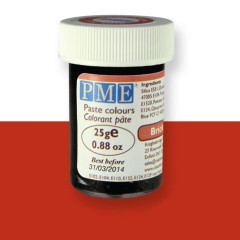 Kleurstof gel PME Brick Red 25 gram