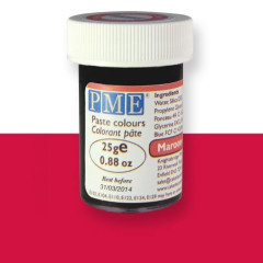 Kleurstof gel PME Maroon Red 25 gram