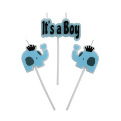 Taartkaarsjes Geboorte It's a Boy**