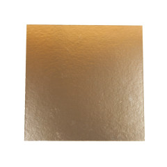 Taartkarton Vierkant Goud/Zwart 28x28cm per stuk