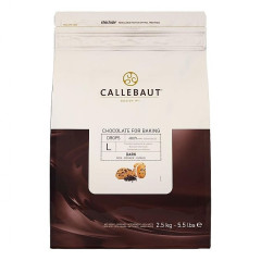 Callebaut Bakvaste Chocolade Druppels L Puur 2,5 kg.