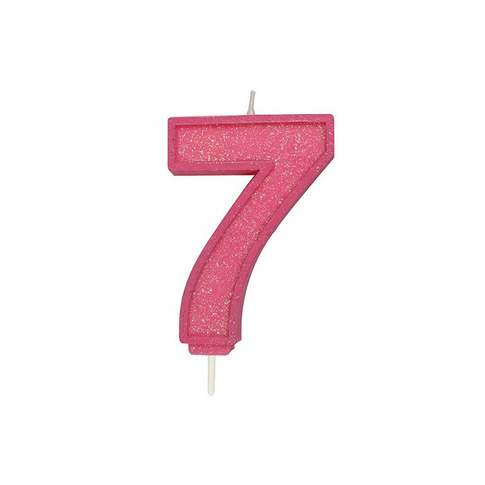 Culpitt Cijferkaars #7 Roze met Glitter