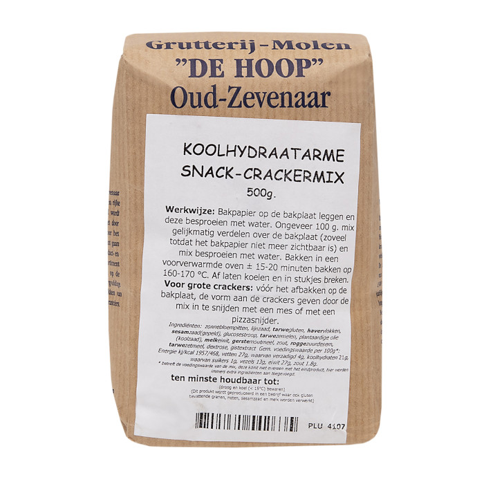 Molen de Hoop Koolhydraatarme Snack-Crackermix 500 gram
