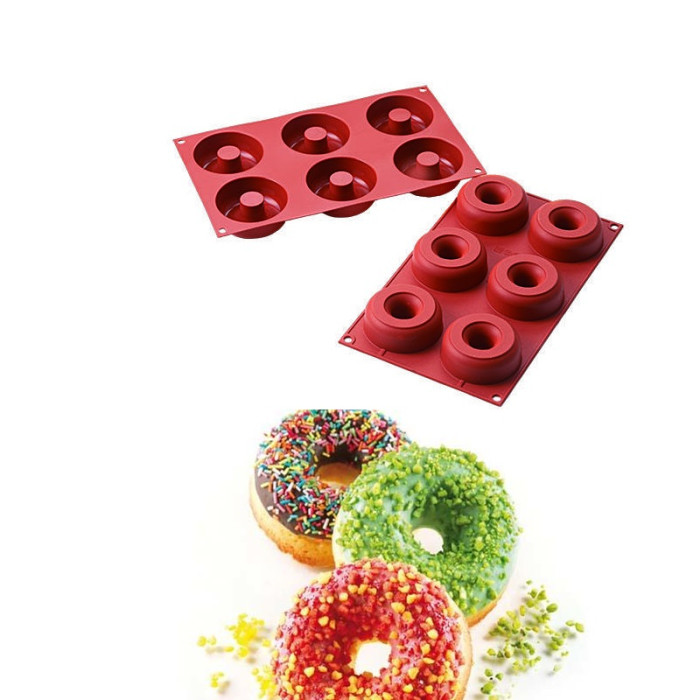 Sillikomart Siliconen Bakvorm Donut Ø7,5-2,5x2,8cm (6)