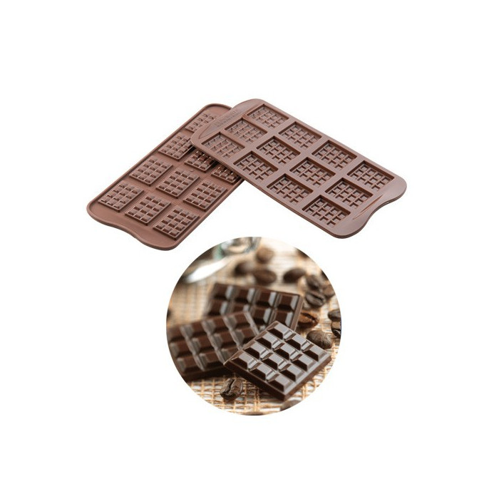 Silikomart Chocolademal Tabletjes (12x) 3,8x2,8 cm