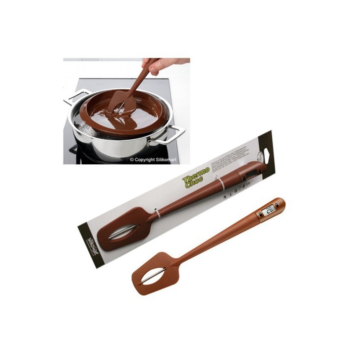 Silikomart Chocolade Spatel / Thermometer 32cm