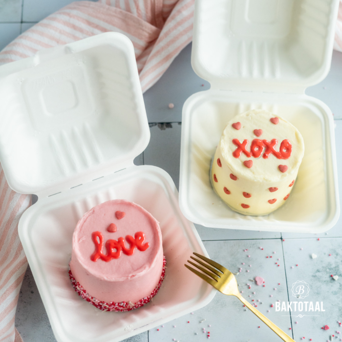 Bento cakes voor Valentijnsdag recept