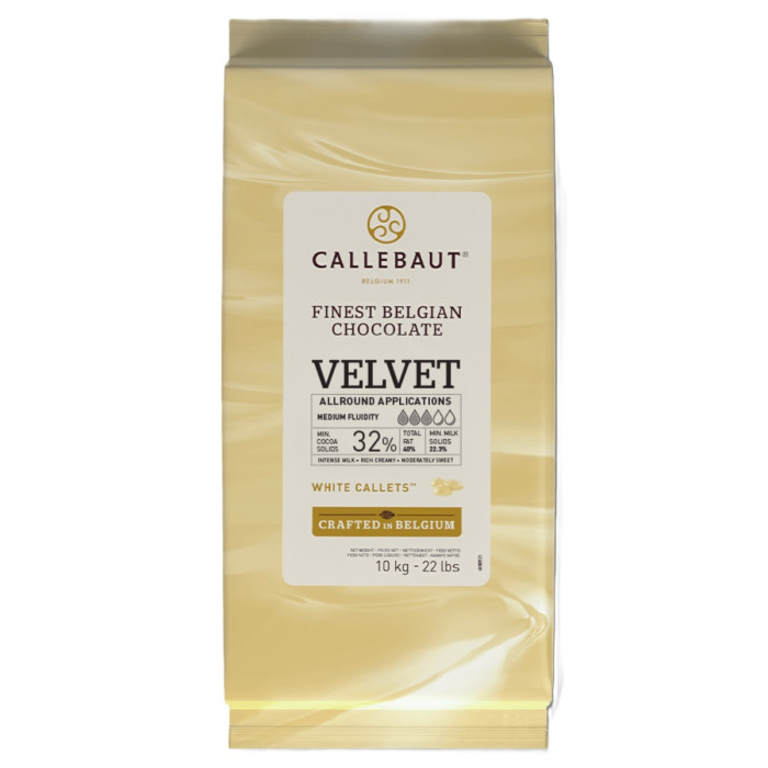 Callebaut Chocolade Callets Wit Velvet (minder zoet) 10kg